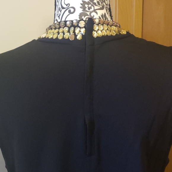 H&M sleeveless dress with rhinestones in black. - Picture 3 of 4